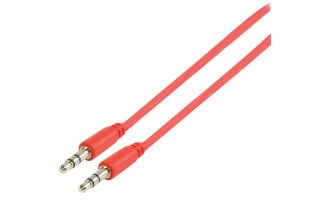 Cable rojo de audio estéreo 3.5mm de 1.00 m