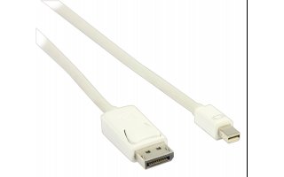 Cable Mini DisplayPort - DisplayPort 1.00 m en color blanco