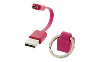 Cable adaptador USB 2.0 A macho - micro B macho 0,10 m rosa