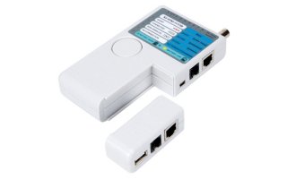 Comprobador de cable USB/LAN para USB-A, USB-B, BNC, 8P8C (RJ45), 6P6C (RJ12), 6P2C (RJ11), 4P4C