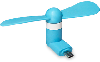 Ventilador para móvil conector USB / MHL - Azul