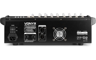 Vonyx AM8A Mezclador de 8 canales con amplificador DSP/BT/SD/USB/MP3
