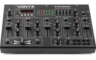 Vonyx STM2290 Mezclador de 6 Canales con Efectos SD/USB/MP3/BT