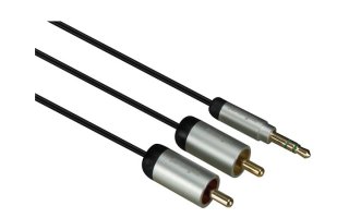 Cable 3.5 mm estéreo macho a RCA macho x 2 - 1.5m