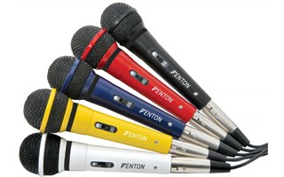 Conjunto micrófonos Karaoke DM120 - SET de 5 micrófonos colores varios