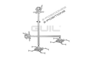 Guil PTR-15/G Soporte telescópico para truss con abrazadera de aluminio ABZ-29 para video proyec