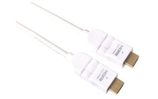 Cable HDMI Macho 90º a conector HDMI macho 90º - Acodado - Color Blanco
