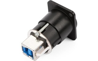Neutrik NA USB 3-B - Adaptador USB 3.0 reversible (Tipo A y B) - carcasa 'D' niquelada