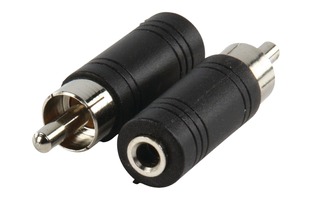 Adaptador de Mono-Audio RCA Macho - 3.5 mm Hembra Negro - Valueline AC-008