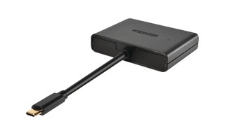 Adaptador USB-C Macho - USB A Hembra / USB-C Hembra / VGA Hembra Negro - Sitecom CN-364