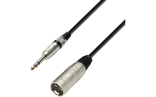 Adam Hall K3BMV0100 - Cable XLR macho a Jack 6.3 stereo 1m
