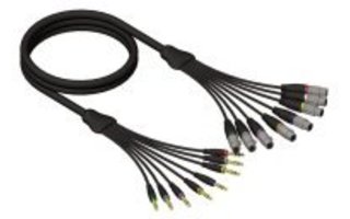 Multicore Cable 8-canales XLR hembra a Jack 6.3 mm stereo 5m