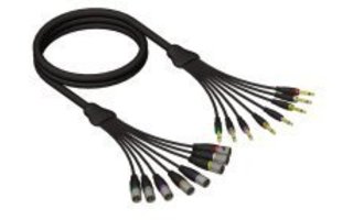 Multicore Cable 8-canales XLR macho a Jack 6.3 mm mono 5m