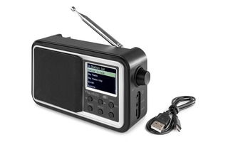 Audizio Anzio Portable DAB+ Radio with Battery Black