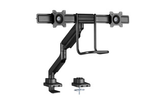 Audizio MAD20F Heavy Duty Double Monitor Arm with Handle 17-32