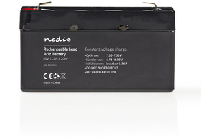 Batería Recargable de Plomo-Ácido de 6 V - 1200 mAh - 97 x 24 x 52 mm - Nedis BALA12006V