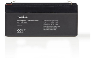 Batería Recargable de Plomo-Ácido de 6 V - 3200 mAh - 134 x 35 x 61 mm - Nedis BALA32006V