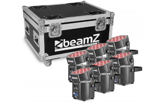 BeamZ BBP60 Conjunto Focos, 6pcs en Flightcase con cargador