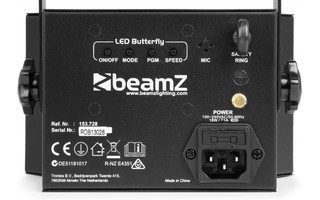 BeamZ LED Butterfly con strobo