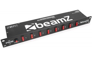 BeamZ PS08 Panel de interruptores 8 canales con conectores IEC