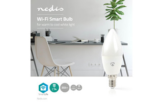 Bombilla LED Inteligente con Wi-Fi - Blanco Cálido a Frío - E14 - Nedis WIFILW10WTE14