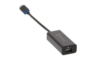 Cable adaptador de USB 3.1 C macho a RJ45 hembra de 0,15 m, - König KNC64950E02