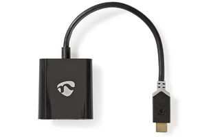 Cable Adaptador de USB Tipo C - Tipo C Macho - VGA Hembra - 0,2 m - Antracita