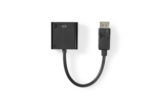 Cable Adaptador DisplayPort - DVI - DisplayPort Macho - DVI Hembra - 0,2 m - Negro