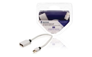 Cable adaptador Mini DisplayPort de mini DisplayPort macho a DisplayPort hembra de 0,20 m