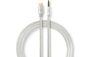 Cable Adaptador USB-C para Auriculares - USB-C Macho a 3,5 mm Macho - 1,0 m - Aluminio - Nedis C