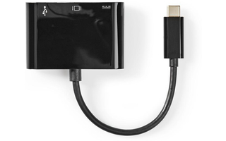 Cable Adaptador USB-C™ - USB-C™ Macho - Salida A Hembra + USB-C™ Hembra + Salida HDMI™ - 0,2 m -