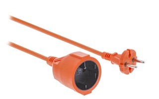 Cable Alargador de 20 m H05VV-F 2X1.5 Naranja - König EC120F1OR