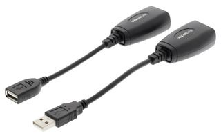 Cable alargador USB 2.0 activo por UTP en color negro - Valueline VLCRP6050