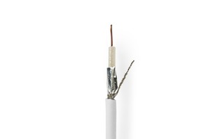 Cable Coaxial - Coaxial 9 (KOKA 799) - 25,0 m - Caja de Regalo - Blanco - Nedis CSBG4015WT250
