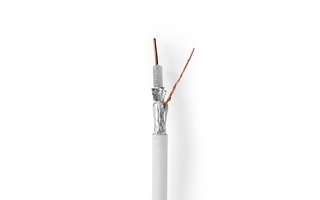 Cable Coaxial - Compatible con 4G/LTE - 10,0 m - Minicarrete - Blanco