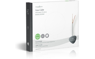 Cable Coaxial - Minicoaxial - 25,0 m - Caja de Regalo - Blanco - Nedis CSBG4005WT250