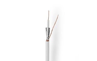 Cable Coaxial - RG59U - 25,0 m - Caja de Regalo - Blanco - Nedis CSBG4030WT250