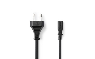 Cable de alimentación - Conector europeo - IEC-320-C7 - 0,5 m - Negro - Nedis PCGP11040BK05