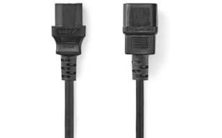 Cable de alimentación - IEC-320-C14 - IEC-320-C13 - 2,0 m - Negro - Nedis CEGP10500BK20