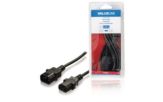 Cable de alimentación IEC-320-C14 - IEC-320-C13 de 3.00 m en color negro - Valueline VLEB10500B3
