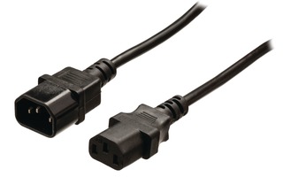 Cable de alimentación IEC-320-C14 - IEC-320-C13 de 3.00 m en color negro - Valueline VLEB10500B3