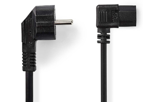Cable de alimentación - Schuko Macho en Ángulo - IEC-320-C13 en Ángulo - 5,0 m - Negro - Nedis C
