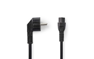 Cable de alimentación - Schuko Macho en Ángulo - IEC-320-C5 - 3,0 m - Negro - Nedis CEGP10100BK3