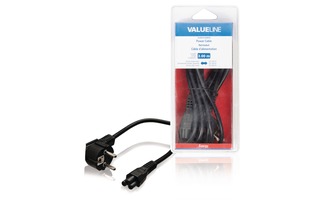 Cable de alimentación Schuko macho en ángulo - IEC-320-C5 de 3.00 m en color negro - Valueline V