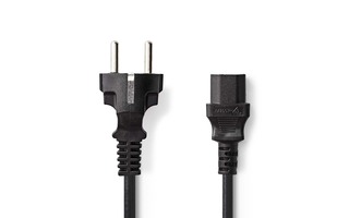 Cable de alimentación - Schuko Macho - IEC-320-C13 - 10 m - Negro - Nedis CEGP10030BK100
