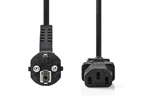 Cable de alimentación - Schuko macho - IEC-320-C13 - 1,8 m - Negro