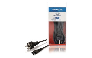 Cable de alimentación Schuko macho recto - IEC-320-C5 de 3.00 m en color negro - Valueline VLEB1