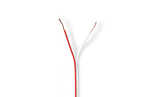 Cable de Altavoz - 2x 0,50 mm2 - 100 m - Brida - Blanco - Nedis CAGW0500WT1000