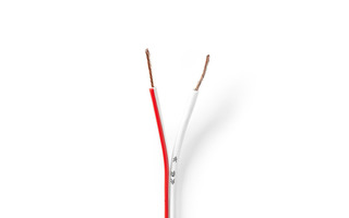 Cable de Altavoz - 2x 0,75 mm2 - 15,0 m - Brida - Blanco - Nedis CAGW0750WT150