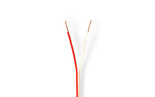 Cable de altavoz - 2x 0.75 mm² - Cobre - 100.0 m - Redondo - PVC - Transparente - Carrete - Nedi